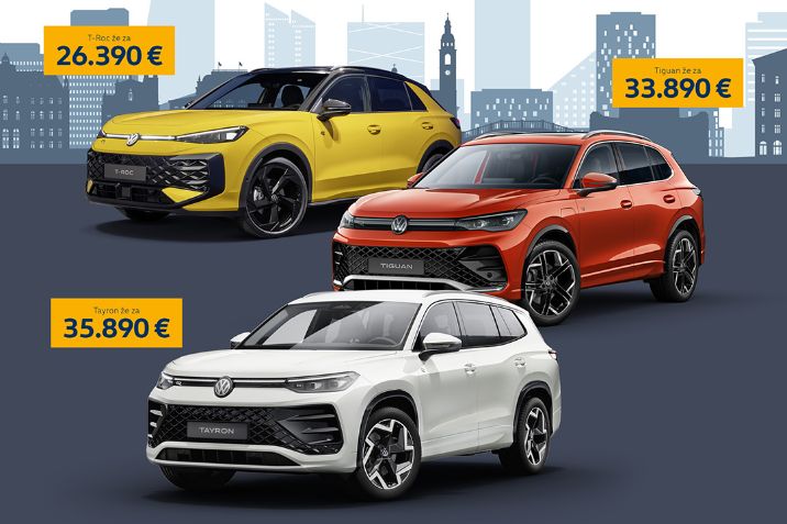 Akcijska ponudba SUV modelov Volkswagen.Iščete novi Volkswagen, pa še niste našli ponudbe, pri kateri bi imeli občutek, da je pripravljena prav za vas? Potem je zdaj pravi trenutek, da spoznate aktualno ponudbo »Prava izbira«.